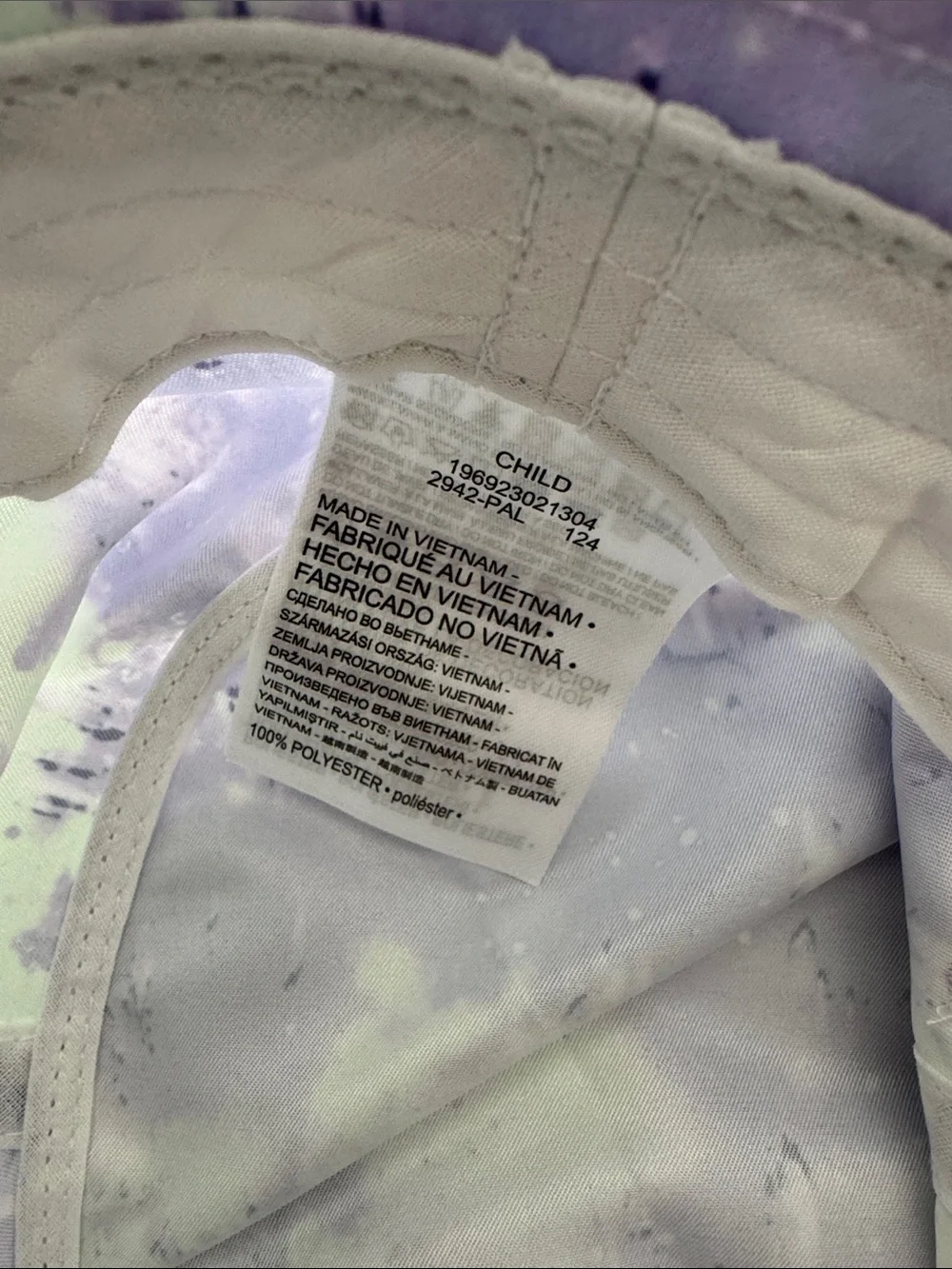Nike Kids Tie-Dye Bucket Hat - Lavender & Light Green NWT